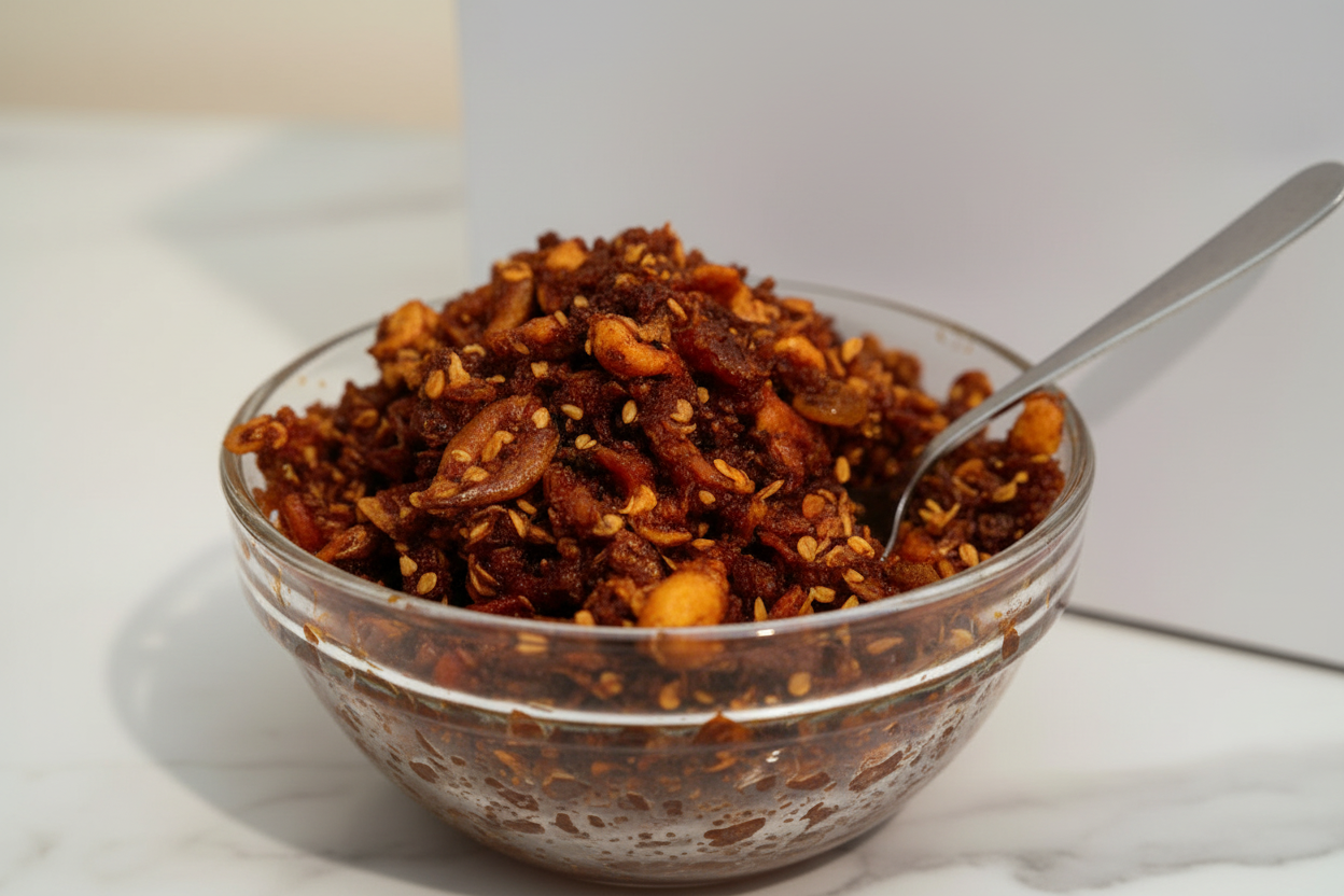 DriedPrawnSoyaPickleCloseUp